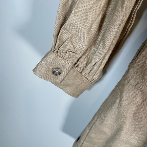 Majorelle Ameera Linen Blend Romper  Nude Tan NWT! Revolve Women’s Sz Large New - Picture 10 of 16